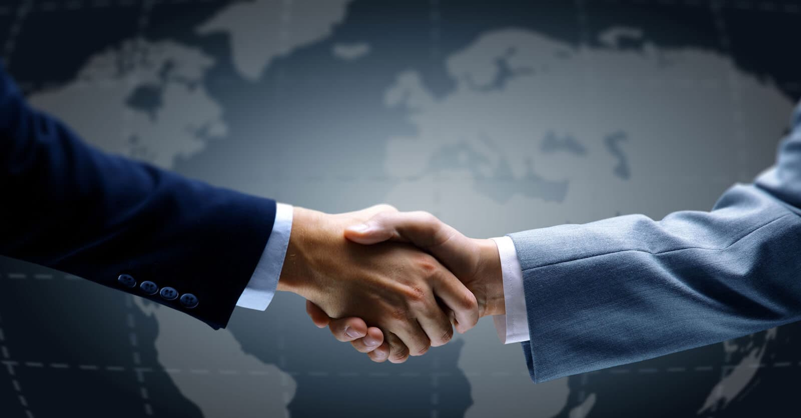 Global business handshake